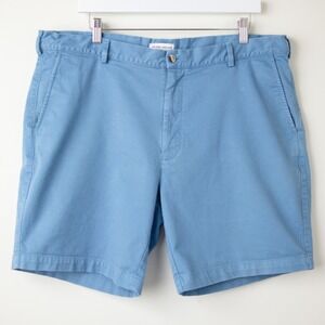 Peter Millar Crown Mens Shorts 38 Blue Pilot Twill Chino Cotton Golf MS23B05